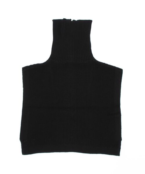 STYLEBLOCK（スタイルブロック）の「ワッフルニットハーフジップショートトップス（ニット/セーター・レディース・グリーン/オレンジ/ブラック/オフホワイト・M）」の5枚目の写真