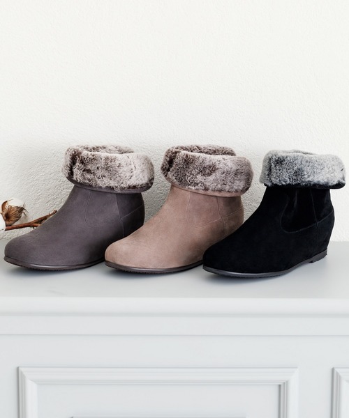 HIMIKO(ヒミコ)の「【HIMIKO】2WAYファーブーツ【撥水】/621418(ブーツ・レディース・ブラック/ベージュ系その他4/ダークグレー・21.5cm/22.0cm/22.5cm/23.0cm/23.5cm/24.0cm/24.5cm/25.0cm/25.5cm/26.0cm)」の2枚目の写真