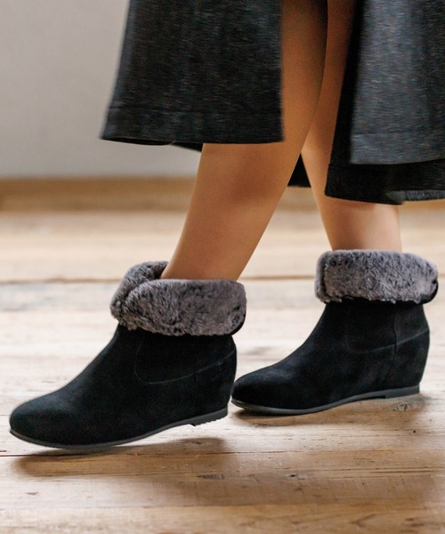 HIMIKO(ヒミコ)の「【HIMIKO】2WAYファーブーツ【撥水】/621418(ブーツ・レディース・ブラック/ベージュ系その他4/ダークグレー・21.5cm/22.0cm/22.5cm/23.0cm/23.5cm/24.0cm/24.5cm/25.0cm/25.5cm/26.0cm)」の7枚目の写真