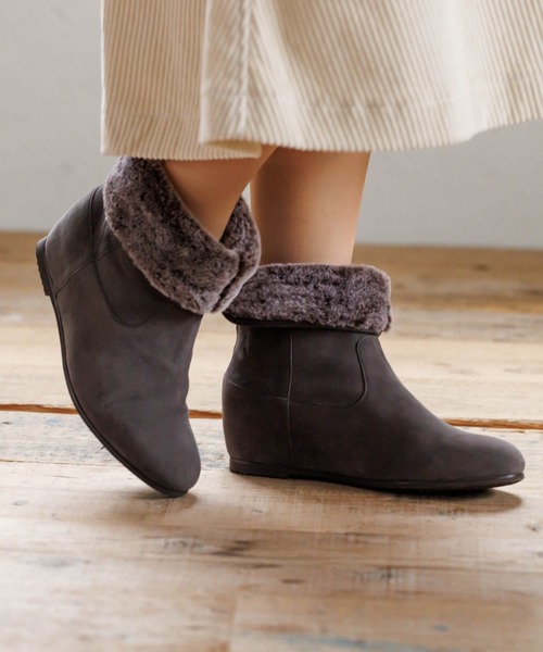 HIMIKO(ヒミコ)の「【HIMIKO】2WAYファーブーツ【撥水】/621418(ブーツ・レディース・ブラック/ベージュ系その他4/ダークグレー・21.5cm/22.0cm/22.5cm/23.0cm/23.5cm/24.0cm/24.5cm/25.0cm/25.5cm/26.0cm)」の11枚目の写真