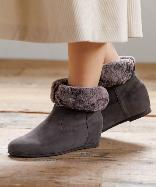 HIMIKO(ヒミコ)の「【HIMIKO】2WAYファーブーツ【撥水】/621418(ブーツ・レディース・ブラック/ベージュ系その他4/ダークグレー・21.5cm/22.0cm/22.5cm/23.0cm/23.5cm/24.0cm/24.5cm/25.0cm/25.5cm/26.0cm)」の12枚目の写真