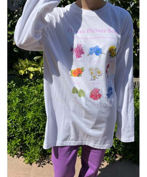 WC（ダブル シー）の「フラワープリントロンT（Tシャツ/カットソー・レディース・ブラック/ピンク・FREE）」の7枚目の写真