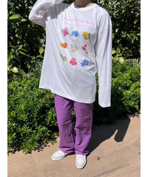 WC（ダブル シー）の「フラワープリントロンT（Tシャツ/カットソー・レディース・ブラック/ピンク・FREE）」の8枚目の写真