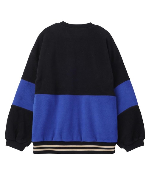 X-girl（エックスガール）の「BICOLOR FLEECE TOP（スウェット・レディース・ホワイト/ブラック/ベージュ・S/M）」の5枚目の写真