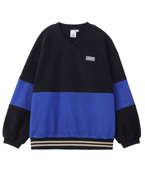 X-girl（エックスガール）の「BICOLOR FLEECE TOP（スウェット・レディース・ホワイト/ブラック/ベージュ・S/M）」の10枚目の写真