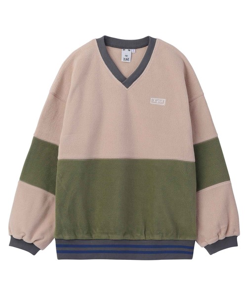 X-girl（エックスガール）の「BICOLOR FLEECE TOP（スウェット・レディース・ホワイト/ブラック/ベージュ・S/M）」の18枚目の写真