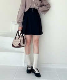 TITTY&CO. | 【TITTY&CO.】ベルト付ボックスプリーツスカート(スカート)