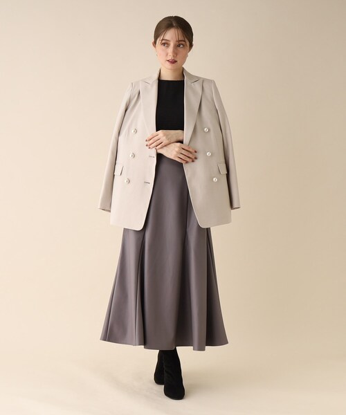 OPAQUE.CLIP（オペークドットクリップ）の「◆パール調釦テーラードジャケット（テーラードジャケット・レディース・ライトグレー/ネイビー・38/36）」の18枚目の写真