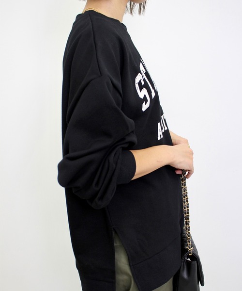 MLI'A（エムリア）の「カレッジロゴスウェット（スウェット・レディース・ブラック/オートミール/ボルドー・M）」の7枚目の写真