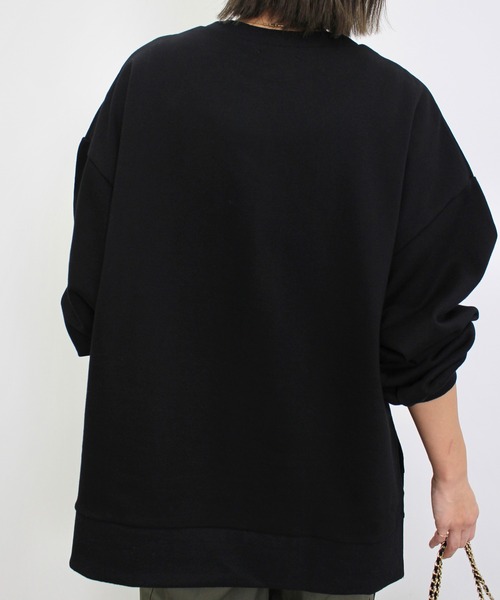 MLI'A（エムリア）の「カレッジロゴスウェット（スウェット・レディース・ブラック/オートミール/ボルドー・M）」の8枚目の写真