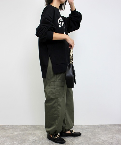 MLI'A（エムリア）の「カレッジロゴスウェット（スウェット・レディース・ブラック/オートミール/ボルドー・M）」の10枚目の写真