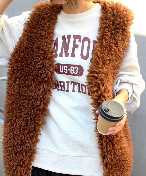 MLI'A（エムリア）の「カレッジロゴスウェット（スウェット・レディース・ブラック/オートミール/ボルドー・M）」の11枚目の写真