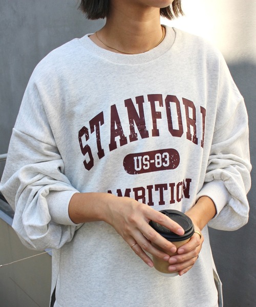 MLI'A（エムリア）の「カレッジロゴスウェット（スウェット・レディース・ブラック/オートミール/ボルドー・M）」の13枚目の写真