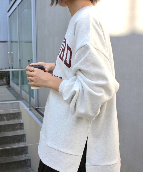 MLI'A（エムリア）の「カレッジロゴスウェット（スウェット・レディース・ブラック/オートミール/ボルドー・M）」の14枚目の写真