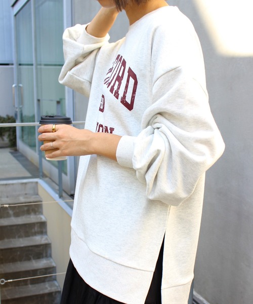 MLI'A（エムリア）の「カレッジロゴスウェット（スウェット・レディース・ブラック/オートミール/ボルドー・M）」の15枚目の写真