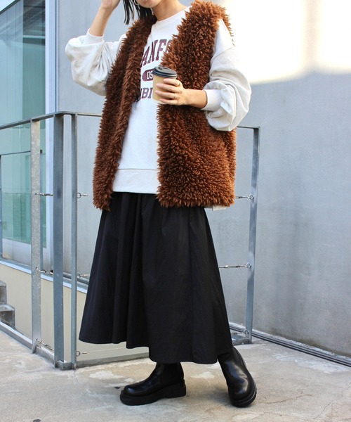 MLI'A（エムリア）の「カレッジロゴスウェット（スウェット・レディース・ブラック/オートミール/ボルドー・M）」の18枚目の写真