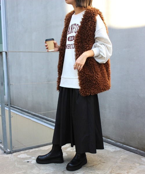 MLI'A（エムリア）の「カレッジロゴスウェット（スウェット・レディース・ブラック/オートミール/ボルドー・M）」の19枚目の写真