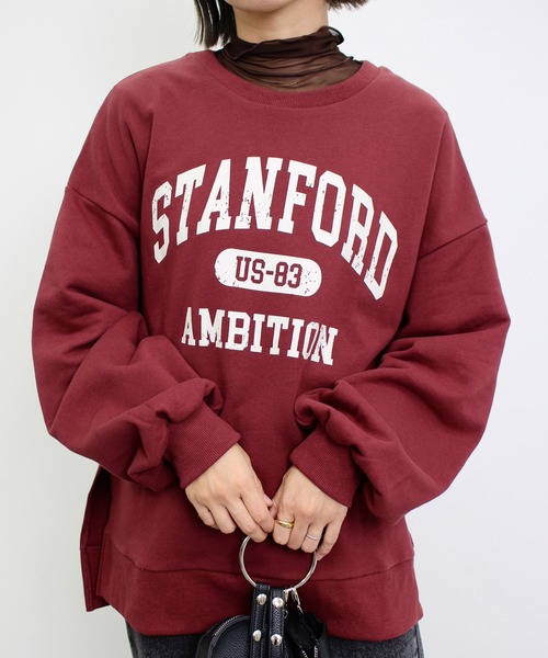 MLI'A（エムリア）の「カレッジロゴスウェット（スウェット・レディース・ブラック/オートミール/ボルドー・M）」の22枚目の写真