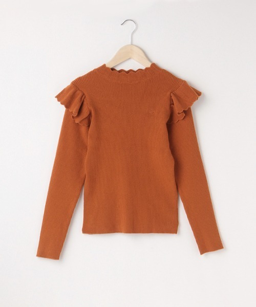 セール】フリルリブニット（ニット/セーター）｜pom ponette