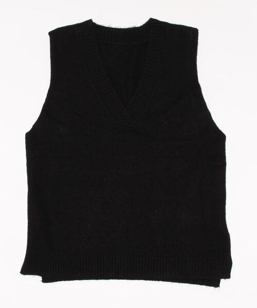 ibeul_（イベール）の「Vネックベスト（ニット/セーター・レディース・アイボリー/ブラック/グレー/ベージュ・FREE）」の6枚目の写真