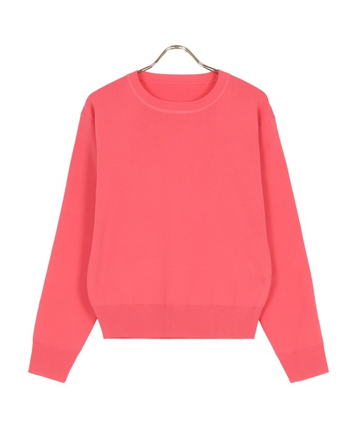 KOBE LETTUCE（コウベレタス）の「[ SAYAKAさんコラボ ]スウェットニットシンプルトップス（ニット/セーター・レディース・アイボリー/ピンク/レッド/グリーン/グレー/イエロー・FREE）」の9枚目の写真