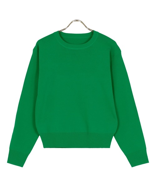 KOBE LETTUCE（コウベレタス）の「[ SAYAKAさんコラボ ]スウェットニットシンプルトップス（ニット/セーター・レディース・アイボリー/ピンク/レッド/グリーン/グレー/イエロー・FREE）」の10枚目の写真