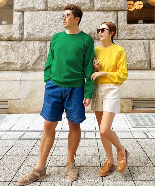 KOBE LETTUCE（コウベレタス）の「[ SAYAKAさんコラボ ]スウェットニットシンプルトップス（ニット/セーター・レディース・アイボリー/ピンク/レッド/グリーン/グレー/イエロー・FREE）」の17枚目の写真