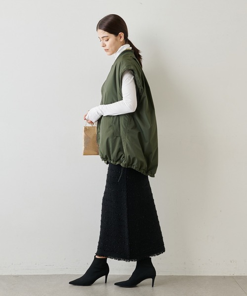 Whim Gazette（ウィムガゼット）の「＜ZOZO限定＞【THE PAUSE】MA-1ベスト（MA-1・レディース・カーキ/ブラック・FREE）」の21枚目の写真