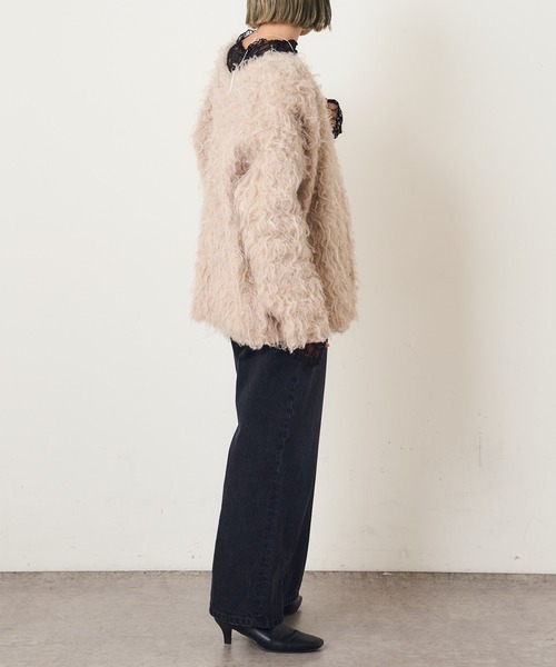 Omekashi（オメカシ）の「ハイネックレースプルオーバー（Tシャツ/カットソー・レディース・アイボリー/ブラック・FREE）」の14枚目の写真