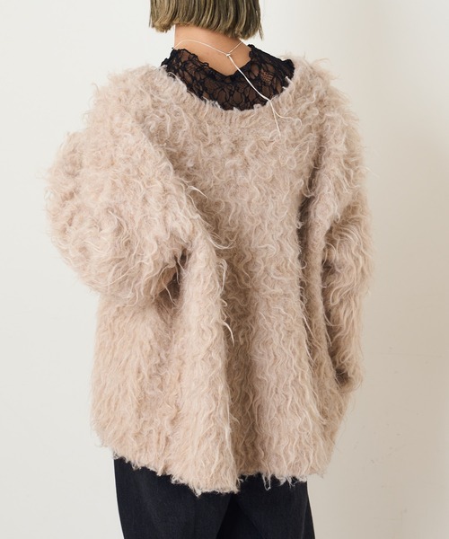 Omekashi（オメカシ）の「ハイネックレースプルオーバー（Tシャツ/カットソー・レディース・アイボリー/ブラック・FREE）」の8枚目の写真