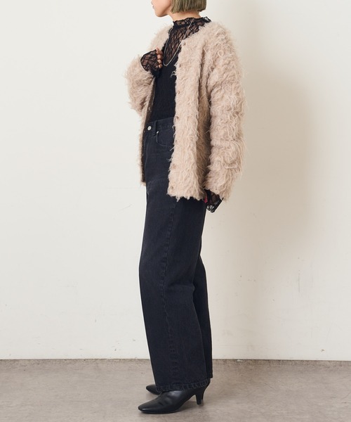 Omekashi（オメカシ）の「ハイネックレースプルオーバー（Tシャツ/カットソー・レディース・アイボリー/ブラック・FREE）」の12枚目の写真