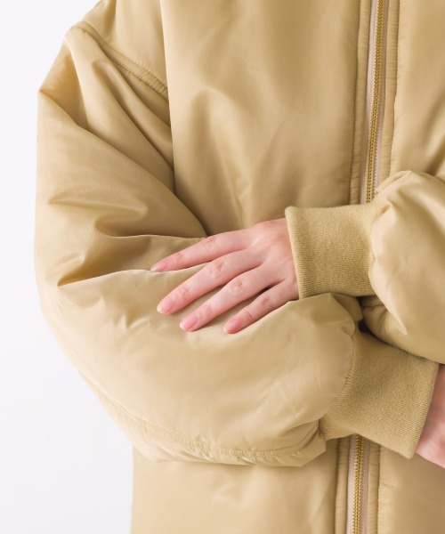 OMNES（オムネス）の「ナイロンツイルMA-1ブルゾン（ブルゾン・レディース・ブラック/ベージュ・FREE）」の15枚目の写真