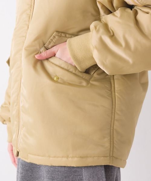 OMNES（オムネス）の「ナイロンツイルMA-1ブルゾン（ブルゾン・レディース・ブラック/ベージュ・FREE）」の16枚目の写真