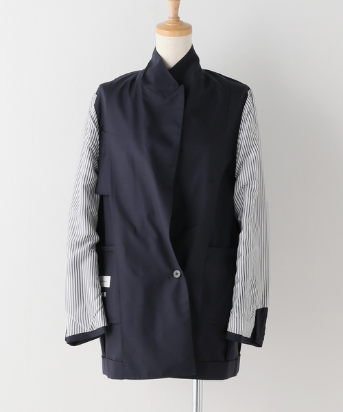 ジャケット・アウター COUTURE D`ADAM summer tweed no coller IENA ジャケット テーラードジャケット COUTURE D'ADAM