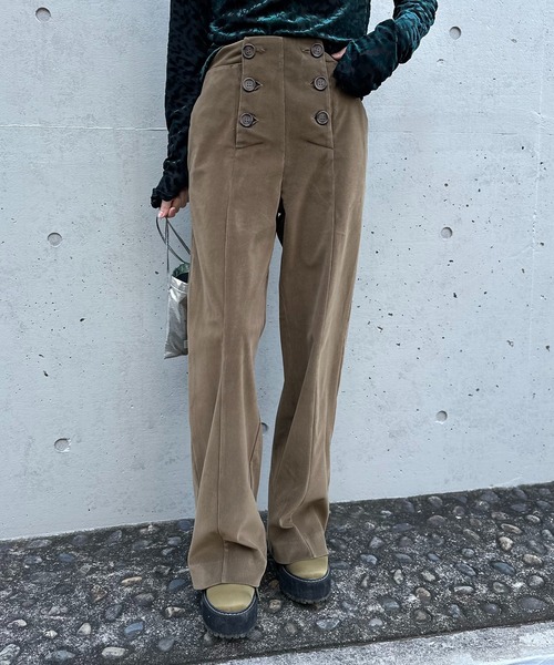 mi via loca(ミヴィアロカ)の「コーデュロイワイドパンツ(その他パンツ・レディース・オレンジ/ブラウン/カーキブラウン・FREE)」の7枚目の写真