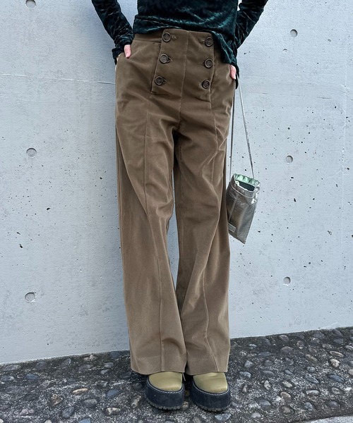 mi via loca(ミヴィアロカ)の「コーデュロイワイドパンツ(その他パンツ・レディース・オレンジ/ブラウン/カーキブラウン・FREE)」の6枚目の写真