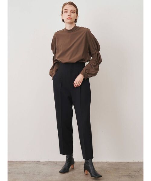 ELENDEEK(エレンディーク)の「クレープハイウエストパンツ(その他パンツ・レディース・ブラック/ライトグレー/ピンク・01/02)」の7枚目の写真