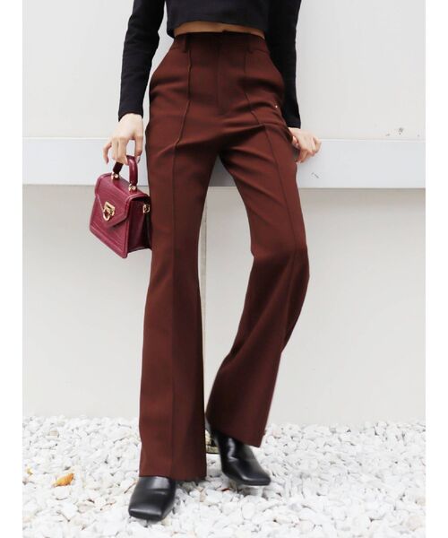 EVRIS（エヴリス）の「ツイルフレアパンツ（その他パンツ・レディース・ブラウン/ブルー/ブラック・MEDIUM/SMALL）」の3枚目の写真