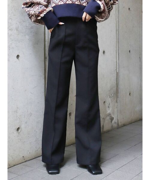 EVRIS（エヴリス）の「ツイルフレアパンツ（その他パンツ・レディース・ブラウン/ブルー/ブラック・MEDIUM/SMALL）」の2枚目の写真