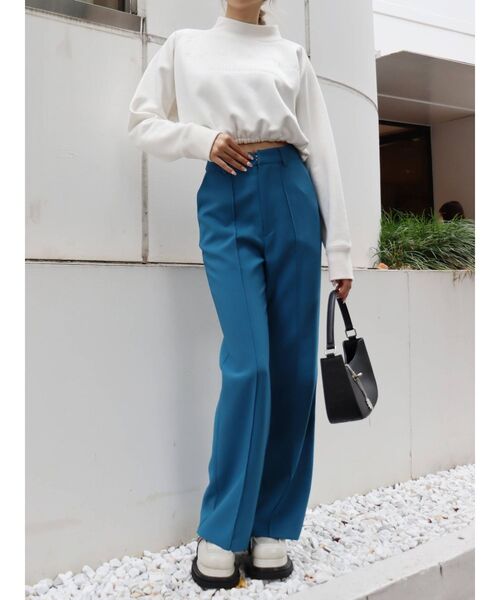 EVRIS（エヴリス）の「ツイルフレアパンツ（その他パンツ・レディース・ブラウン/ブルー/ブラック・MEDIUM/SMALL）」の12枚目の写真