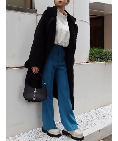 EVRIS（エヴリス）の「ツイルフレアパンツ（その他パンツ・レディース・ブラウン/ブルー/ブラック・MEDIUM/SMALL）」の17枚目の写真