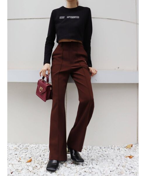 EVRIS（エヴリス）の「ツイルフレアパンツ（その他パンツ・レディース・ブラウン/ブルー/ブラック・MEDIUM/SMALL）」の22枚目の写真