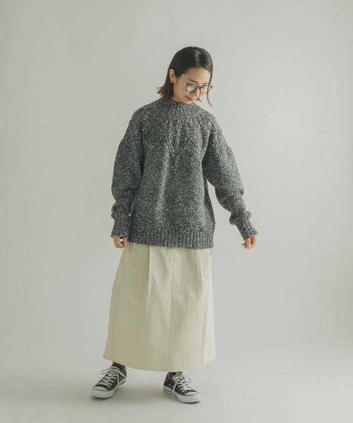 FORK&SPOON（フォークアンドスプーン）の「FORK&SPOON　求心タートルネックニット（ニット/セーター・レディース・グレー系その他/オフホワイト・1）」の8枚目の写真