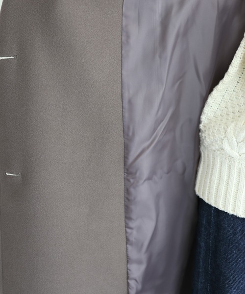 DISCOAT（ディスコート）の「【WEB限定】スタンドカラーロングコート（その他アウター・レディース・ブラウン/ブラック/アイボリー/グレイッシュベージュ/ベージュ/グレー・FREE）」の14枚目の写真