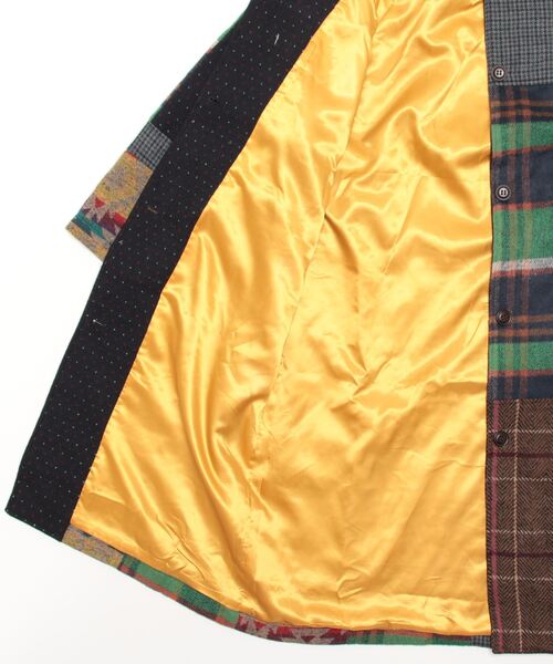 sandy(サンディー)の「【sandy】パッチワークラウンドカラーラグランコート(テーラードジャケット・レディース・グレー系その他/ブルー系その他・FREE)」の4枚目の写真