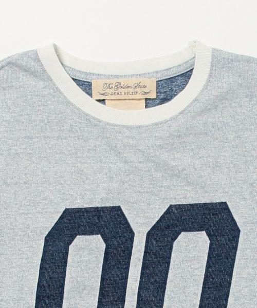 BEAMS PLUS（ビームスプラス）の「REMI RELIEF×BEAMS PLUS / 別注 インディゴ ジャガード Tee（ニット/セーター・メンズ・ホワイト/チャコールグレー/インディゴブルー・MEDIUM/LARGE/SMALL/X-LARGE）」の11枚目の写真