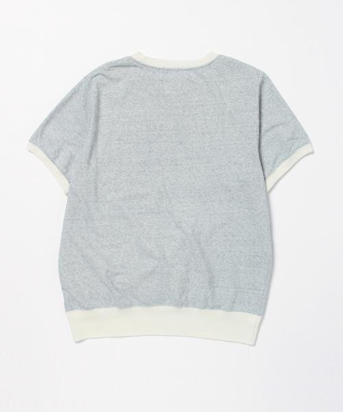 BEAMS PLUS（ビームスプラス）の「REMI RELIEF×BEAMS PLUS / 別注 インディゴ ジャガード Tee（ニット/セーター・メンズ・ホワイト/チャコールグレー/インディゴブルー・MEDIUM/LARGE/SMALL/X-LARGE）」の6枚目の写真