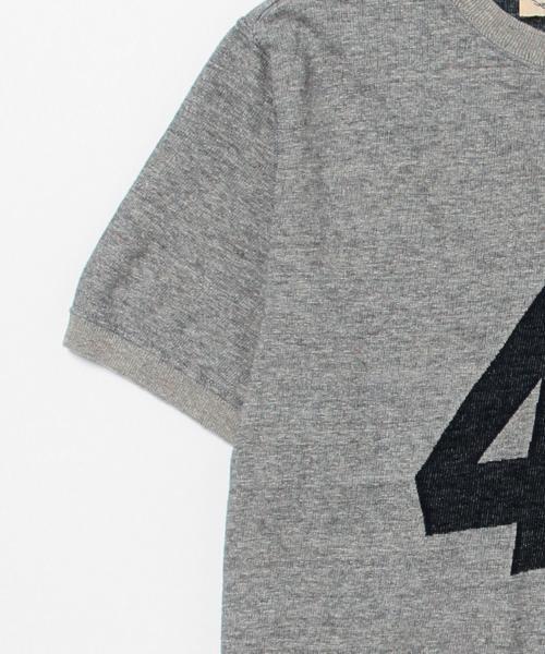 BEAMS PLUS（ビームスプラス）の「REMI RELIEF×BEAMS PLUS / 別注 インディゴ ジャガード Tee（ニット/セーター・メンズ・ホワイト/チャコールグレー/インディゴブルー・MEDIUM/LARGE/SMALL/X-LARGE）」の16枚目の写真