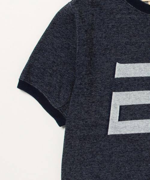 BEAMS PLUS（ビームスプラス）の「REMI RELIEF×BEAMS PLUS / 別注 インディゴ ジャガード Tee（ニット/セーター・メンズ・ホワイト/チャコールグレー/インディゴブルー・MEDIUM/LARGE/SMALL/X-LARGE）」の13枚目の写真