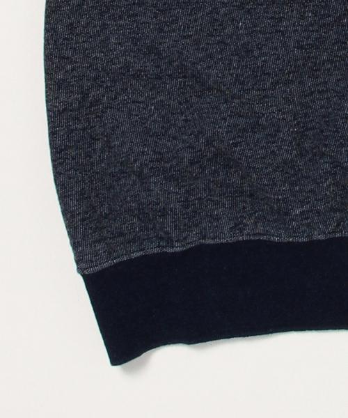 BEAMS PLUS（ビームスプラス）の「REMI RELIEF×BEAMS PLUS / 別注 インディゴ ジャガード Tee（ニット/セーター・メンズ・ホワイト/チャコールグレー/インディゴブルー・MEDIUM/LARGE/SMALL/X-LARGE）」の14枚目の写真